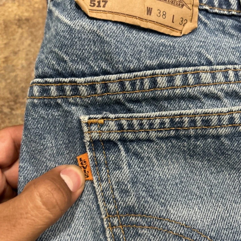 Vintage Levis 517 Orange Tab 38x32 (fits 36x31) Bootcut 90s Made In USA